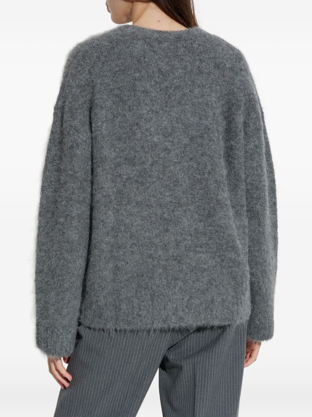 alpaca wool button cardigan - 4