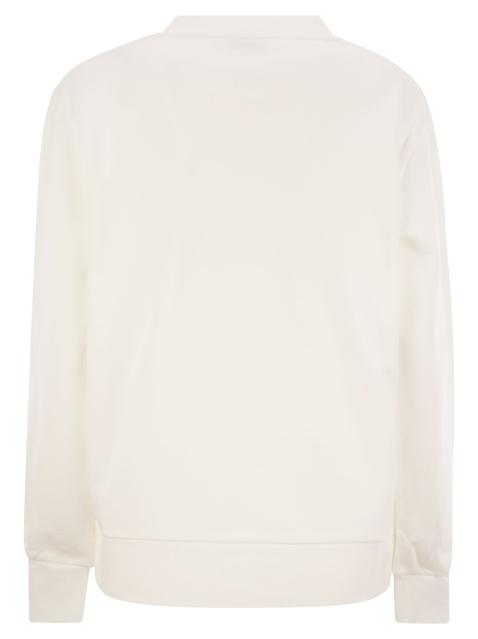 Moncler Women Logo Sweatshirt With Crystals - 2