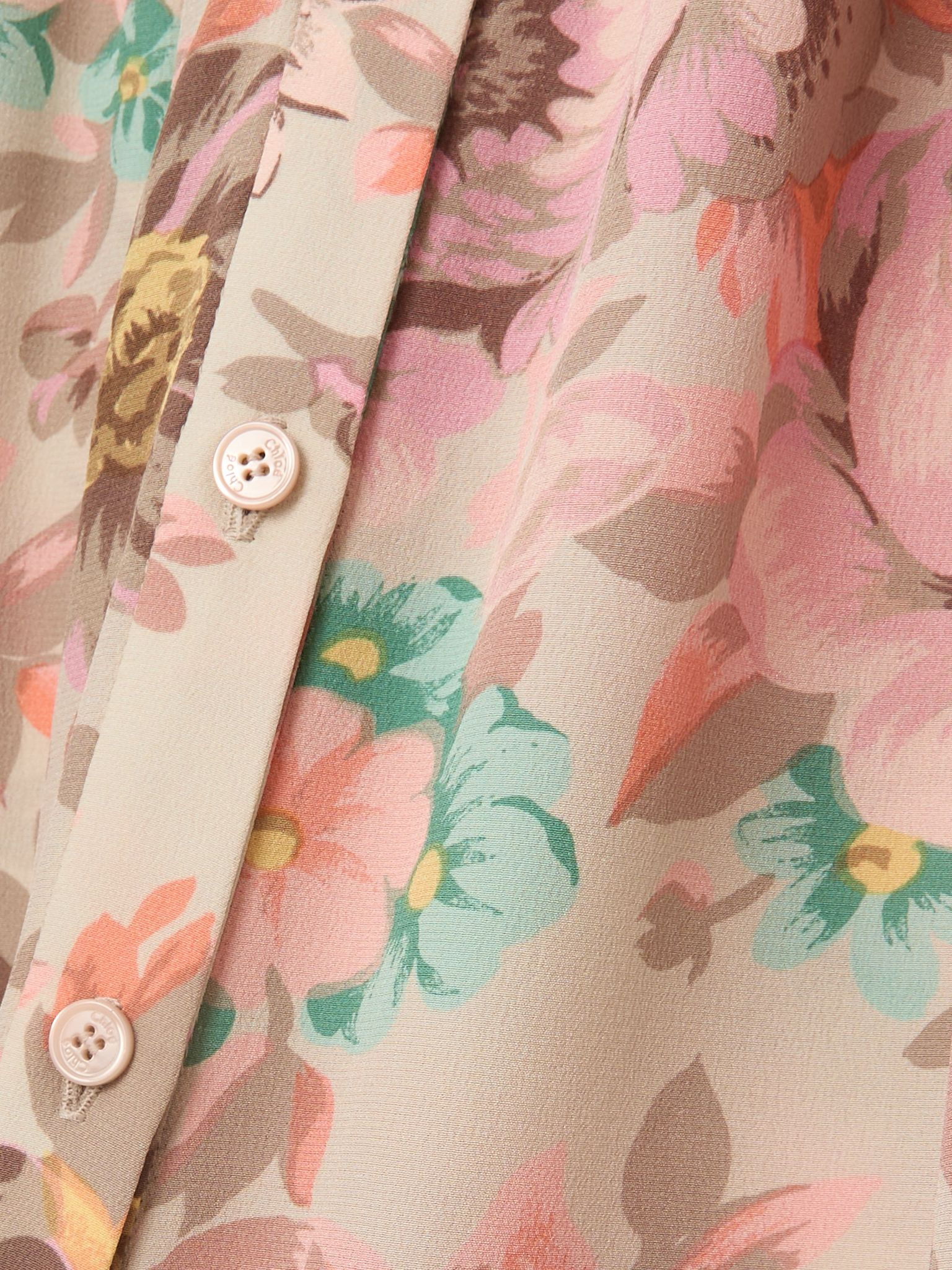 Belted floral-print silk crepe de chine maxi skirt Pink - 5