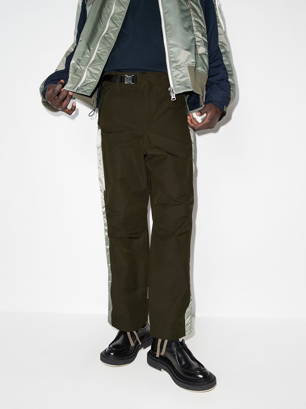belted cargo-style trousers - 2