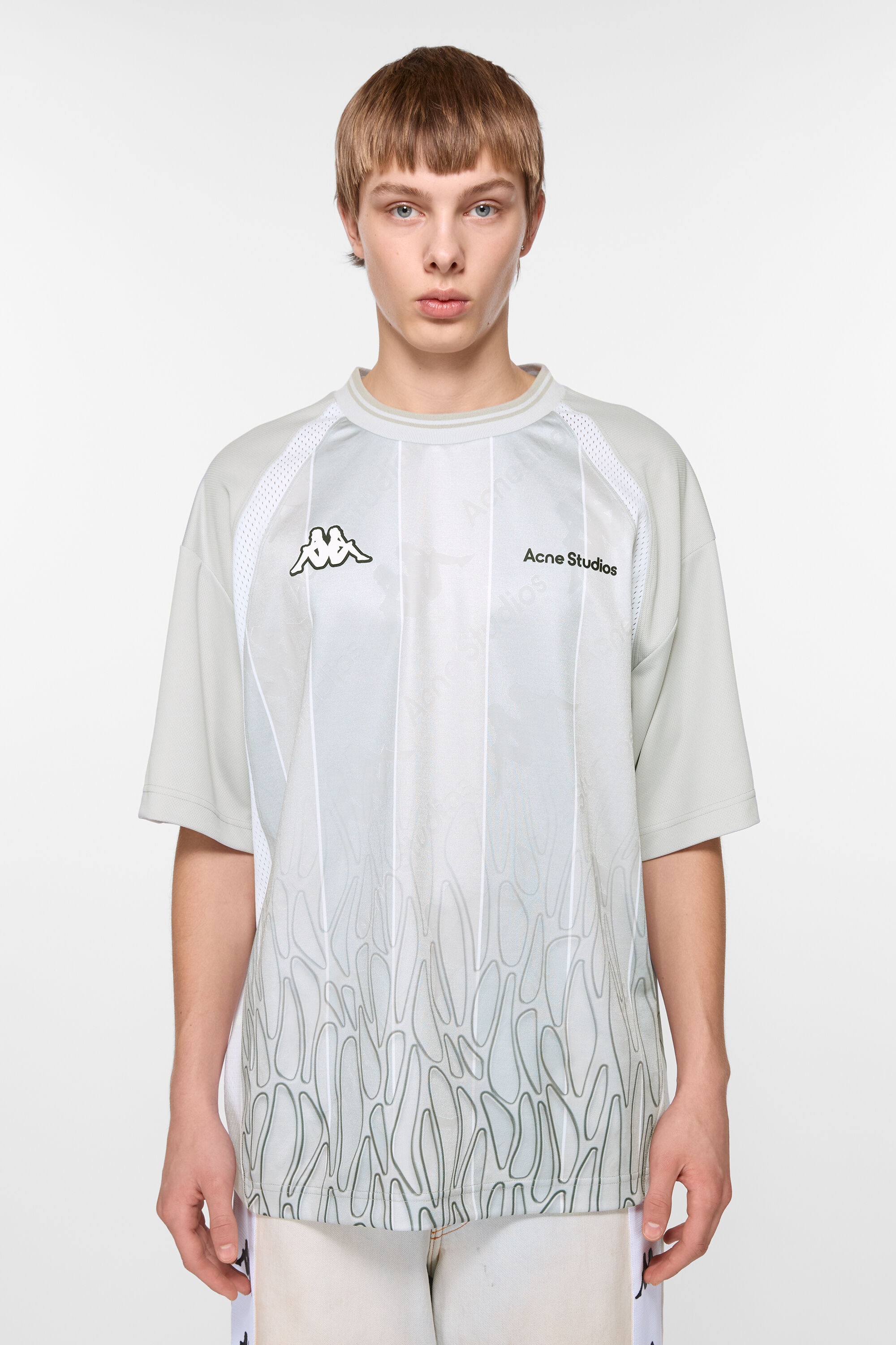 Logo t-shirt - Acne Studios x Kappa - Grey/dark grey - 2