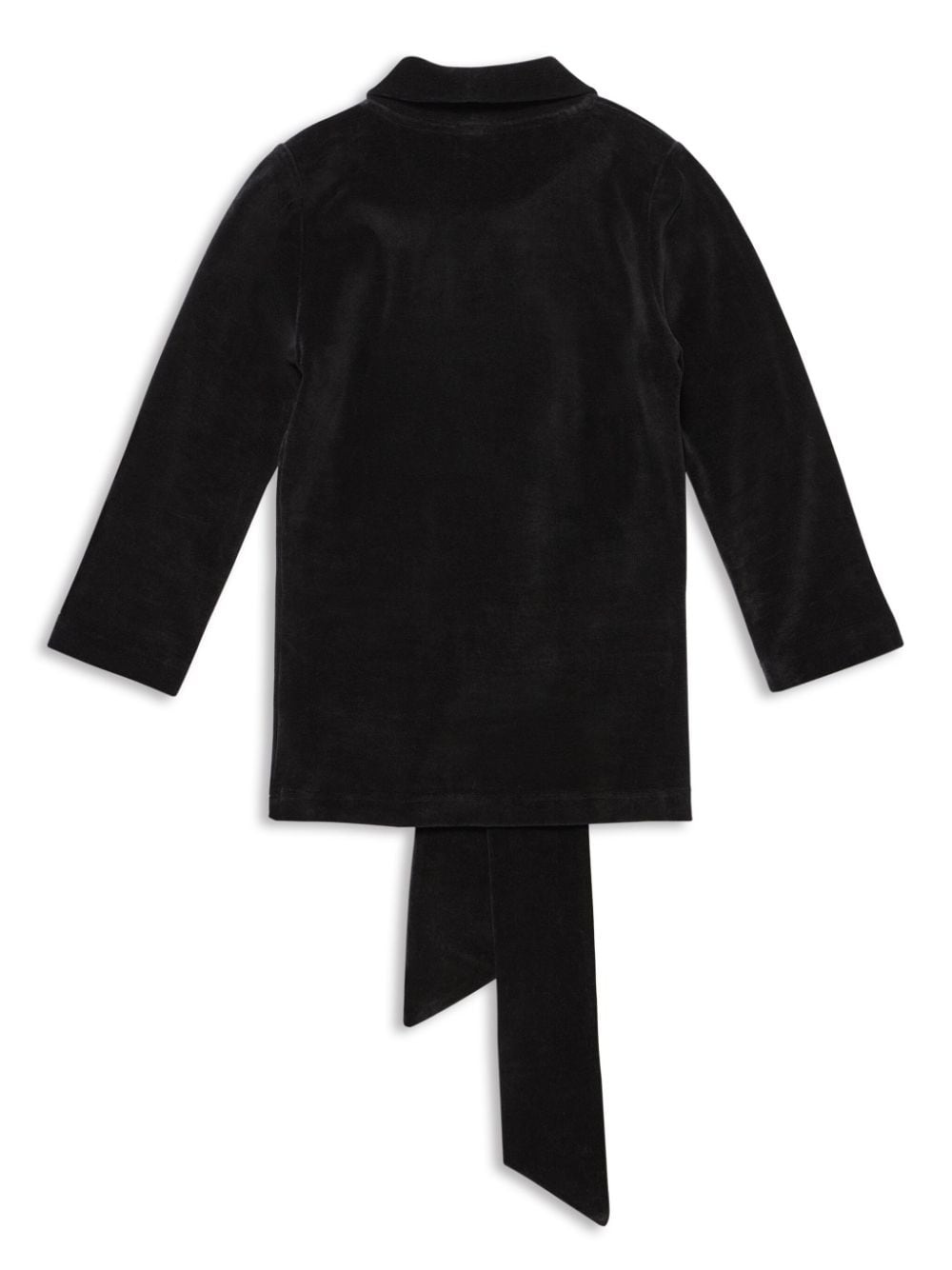 scarf-detail velvet top - 6