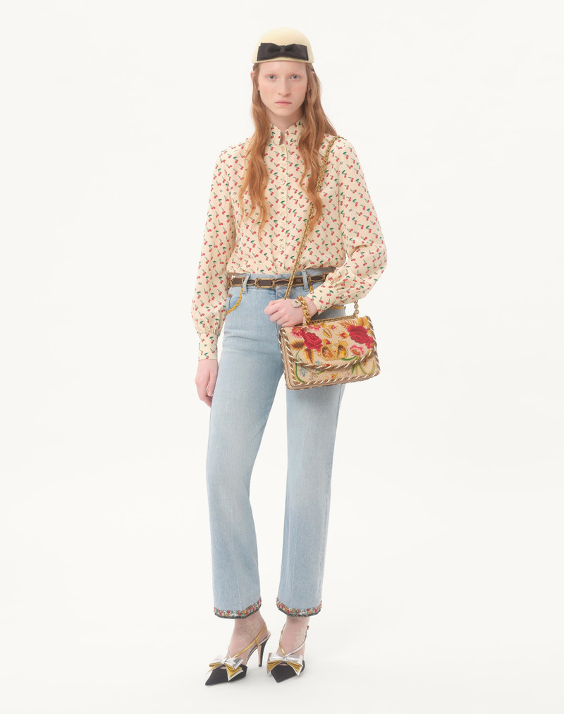 Valentino CREPE DE CHINE SHIRT WITH CHERRYFIC PRINT outlook