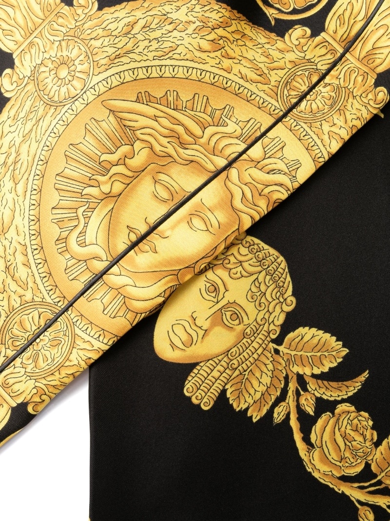 Barocco-print silk trousers - 6