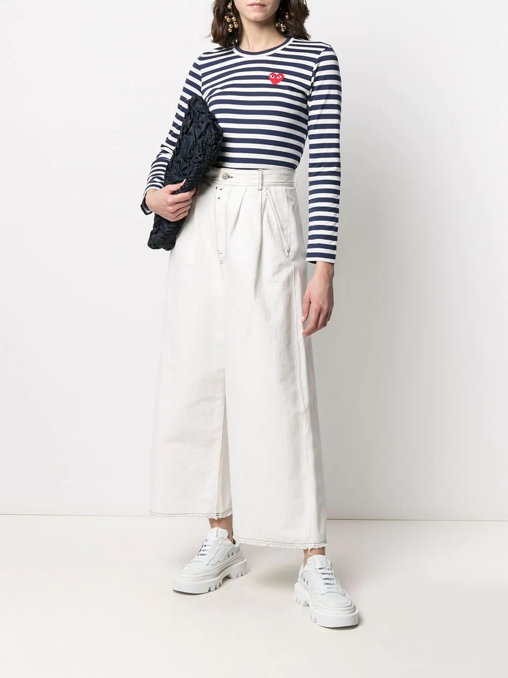 striped print long-sleeve T-shirt - 2