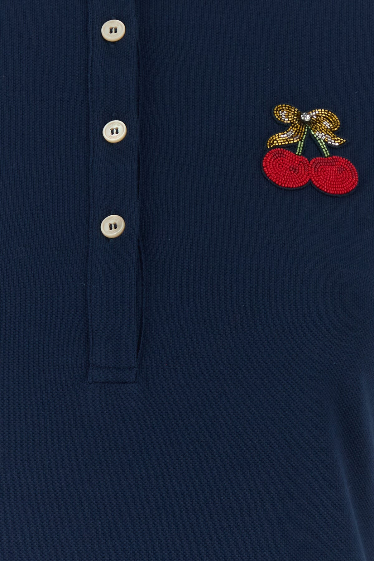 Blue poplin polo shirt - 3