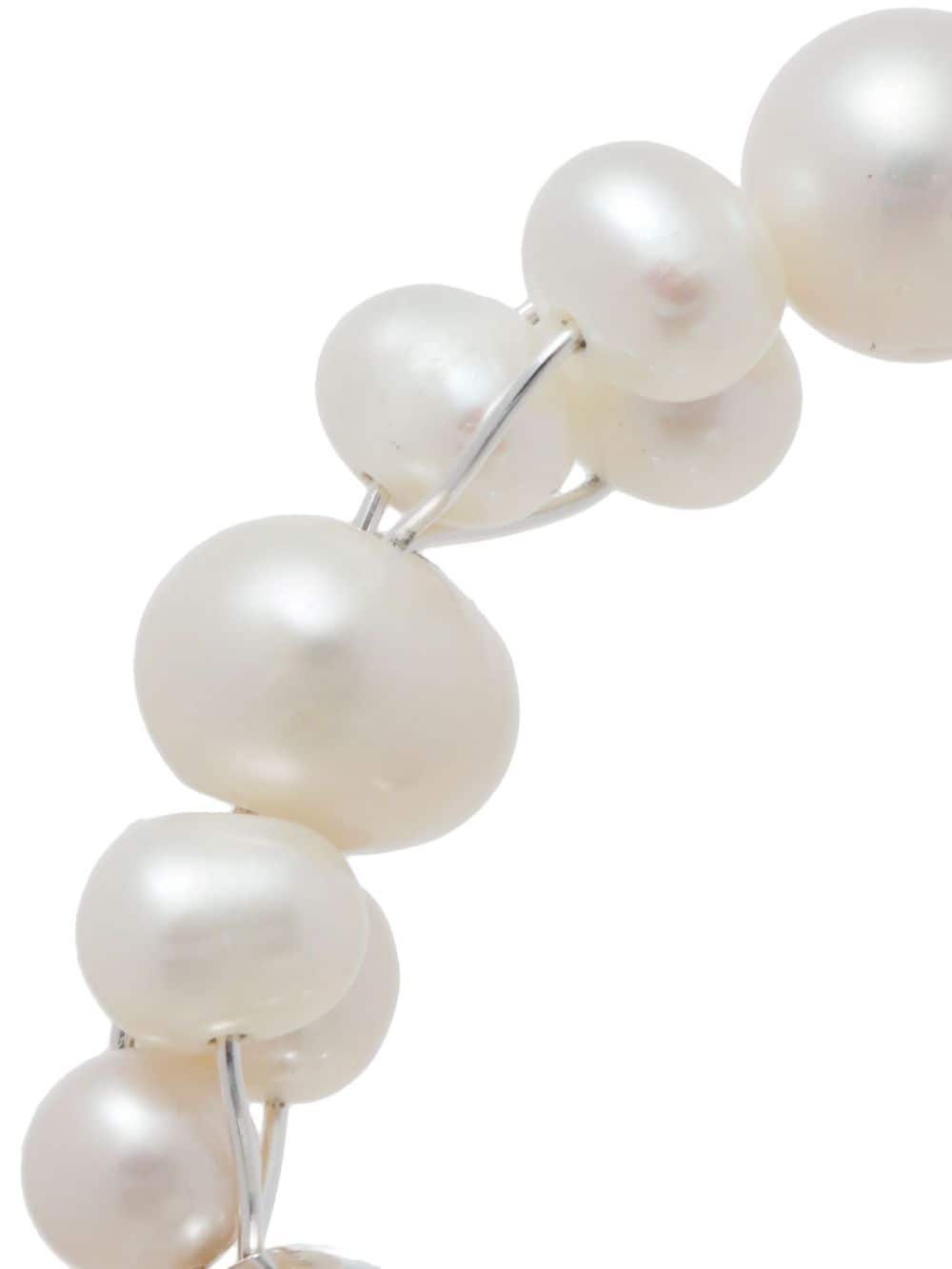 pearl-embellished drop earrings - 4