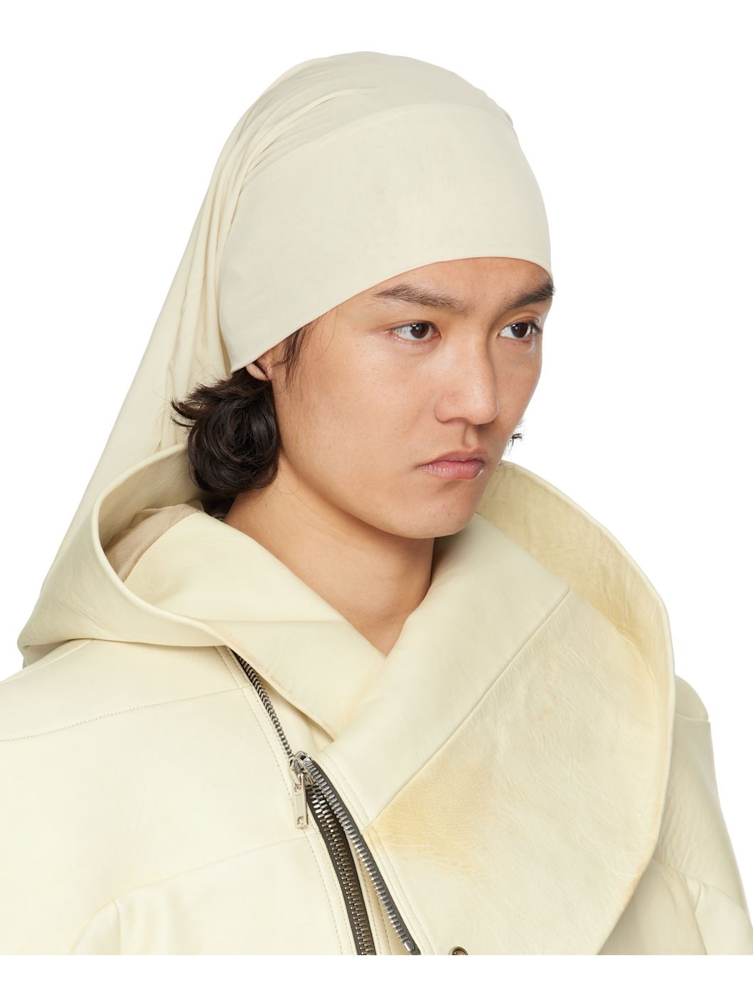 Off-White Hollywood Stretch Cupro Jersey Wig Hat - 2