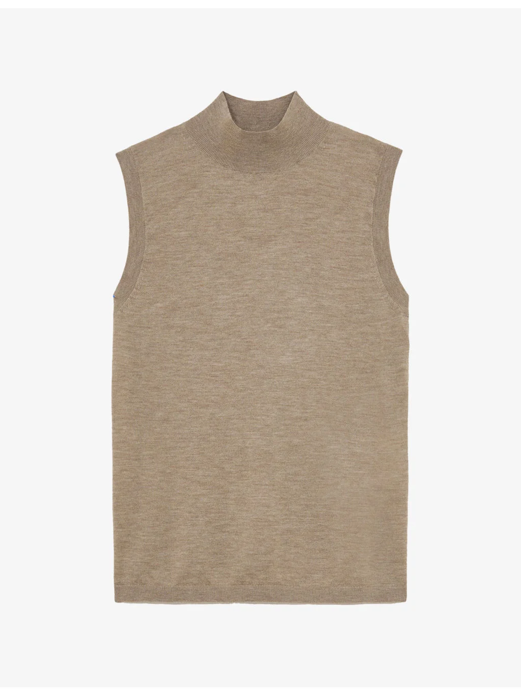 Evelyn Funnel-Neck Wool Vest - 1