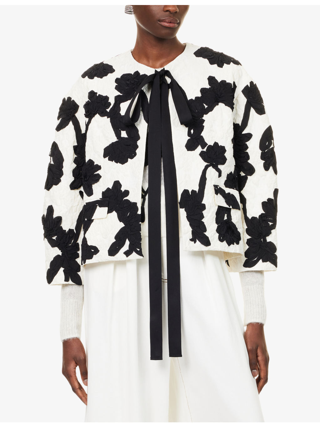 Floral Jacquard Woven Jacket - 3