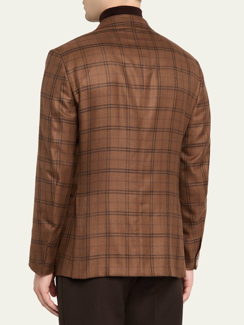 ZEGNA Men's Wool Plaid Slim Fit Two-Button Sport Coat outlook