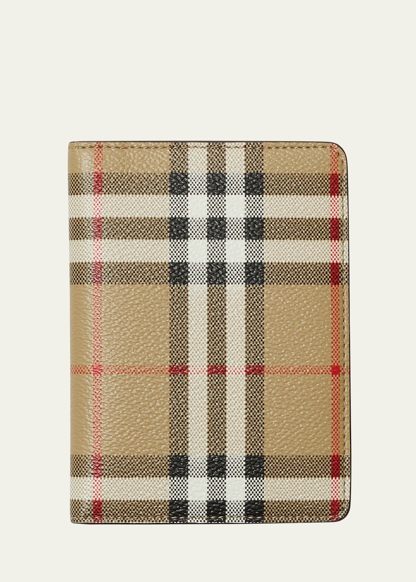 Check Bifold Passport Holder - 1