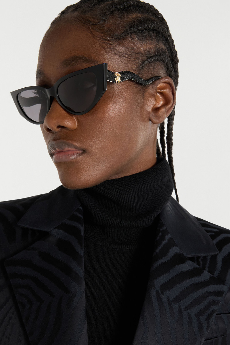 Roberto Cavalli Cat-eye shape sunglasses with scale effect temples outlook