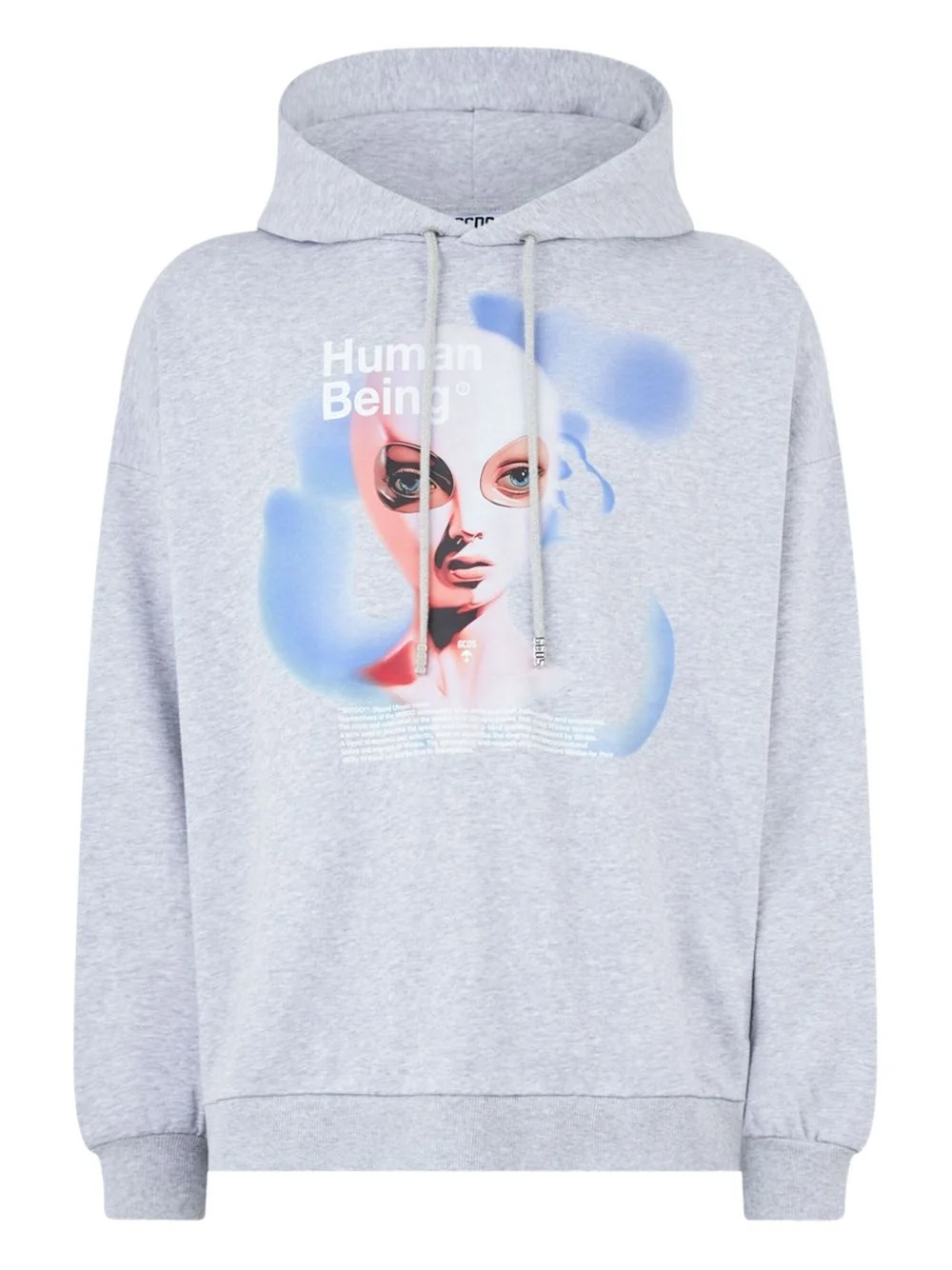 graphic-print cotton hoodie - 1