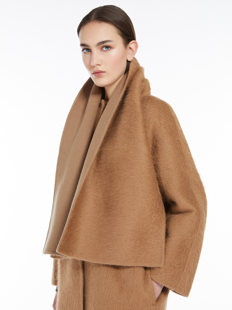 FIUMANA Alpaca and wool jacket with scarf 5