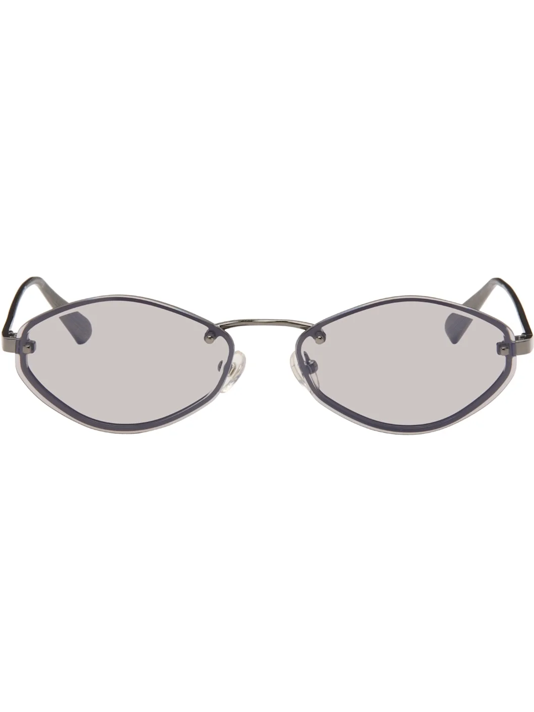 Gunmetal Linda Farrow Edition 'The Bellini' Sunglasses - 1