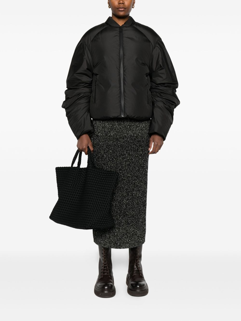 quilted zip-front jacket - 2
