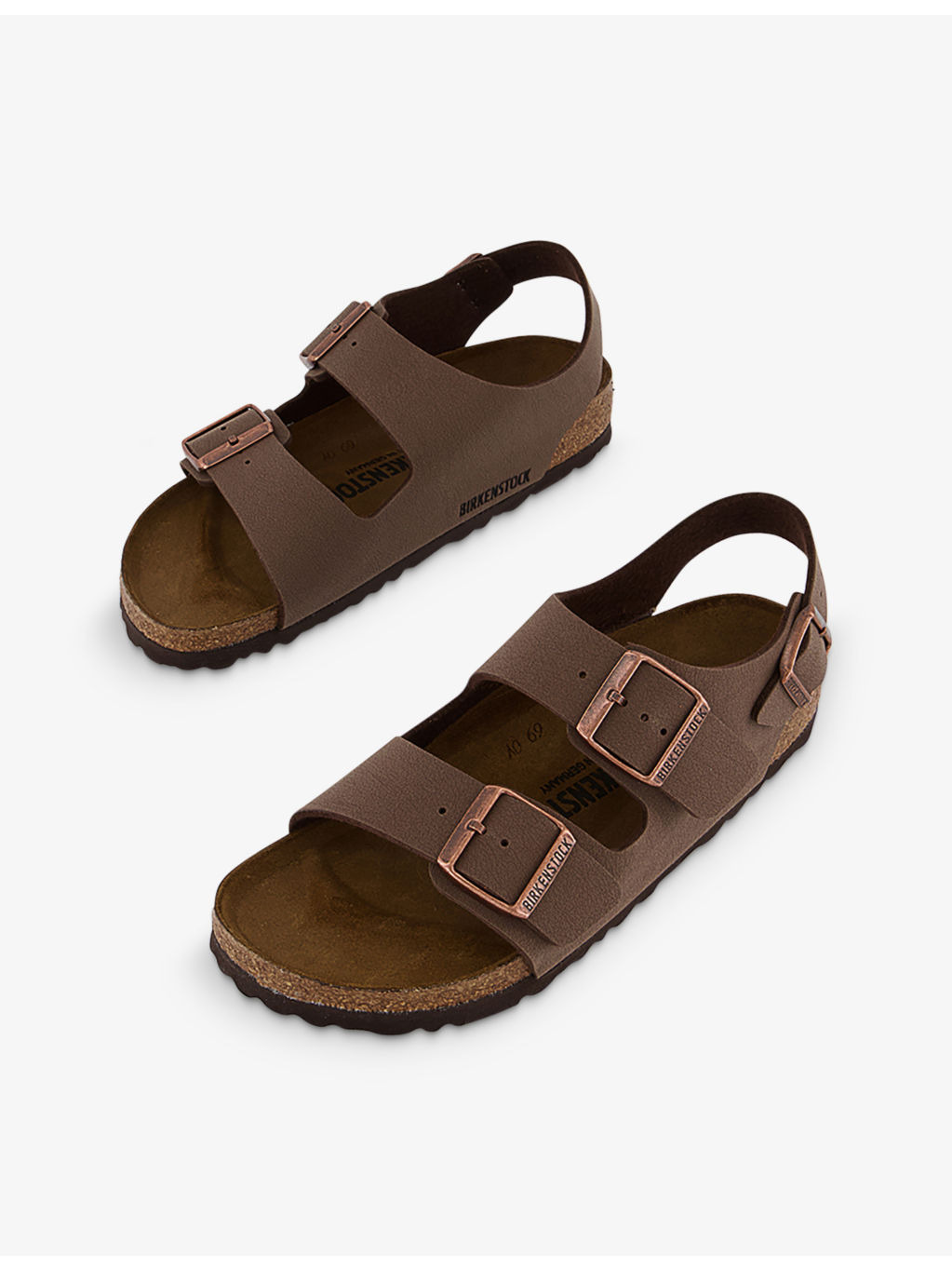 Milano buckle-embellished faux-leather sandals - 2