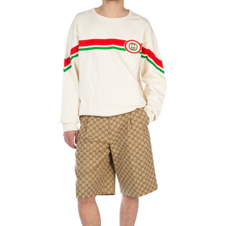 Gucci Striped Printed Pullover Long Sleeve 'White' 475532-XJBCM-9230 - 5