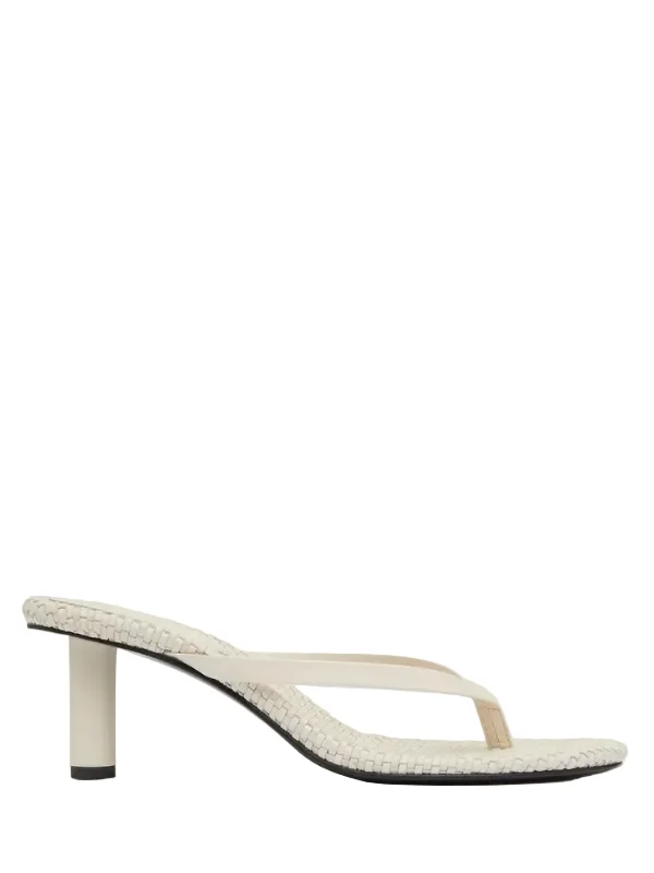 Woven Thong Heel in Ecru - 1