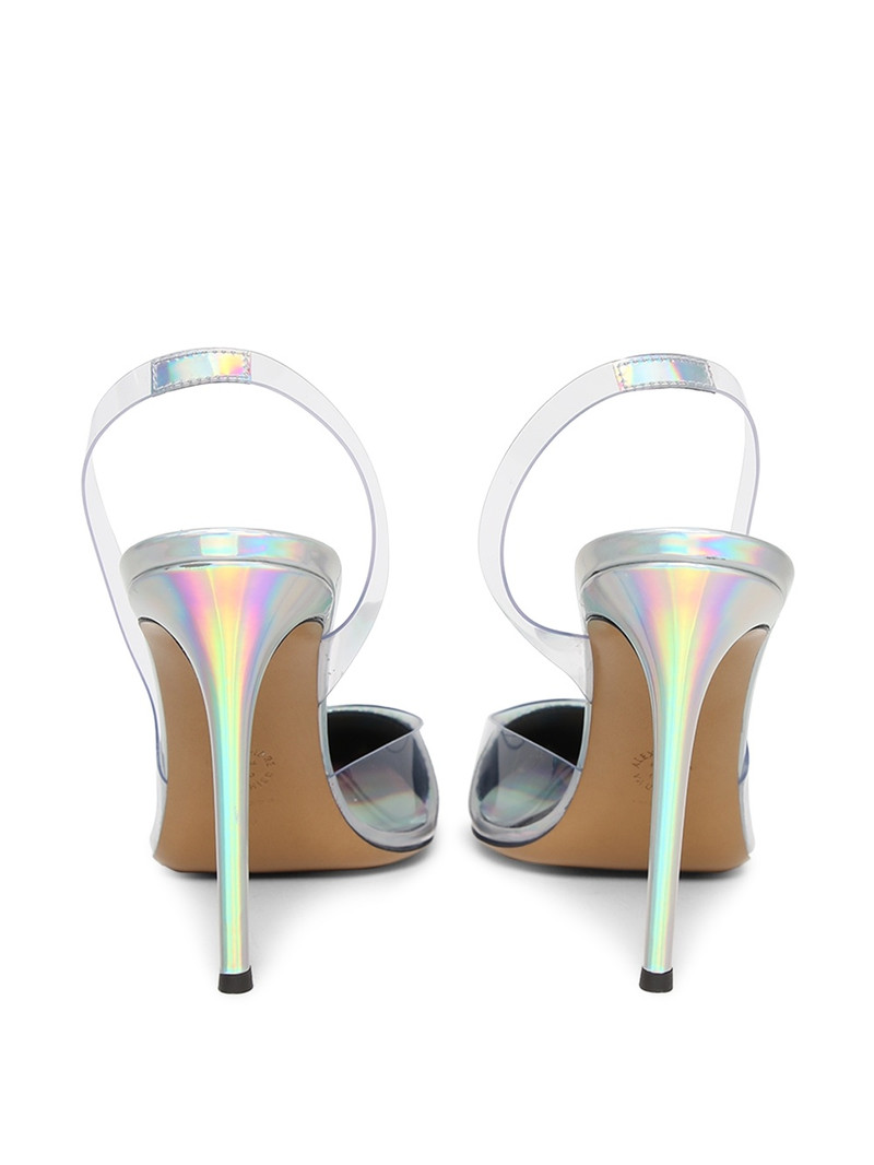 Embellished Vinyl 105 MM Slingback Pump Transparent 3