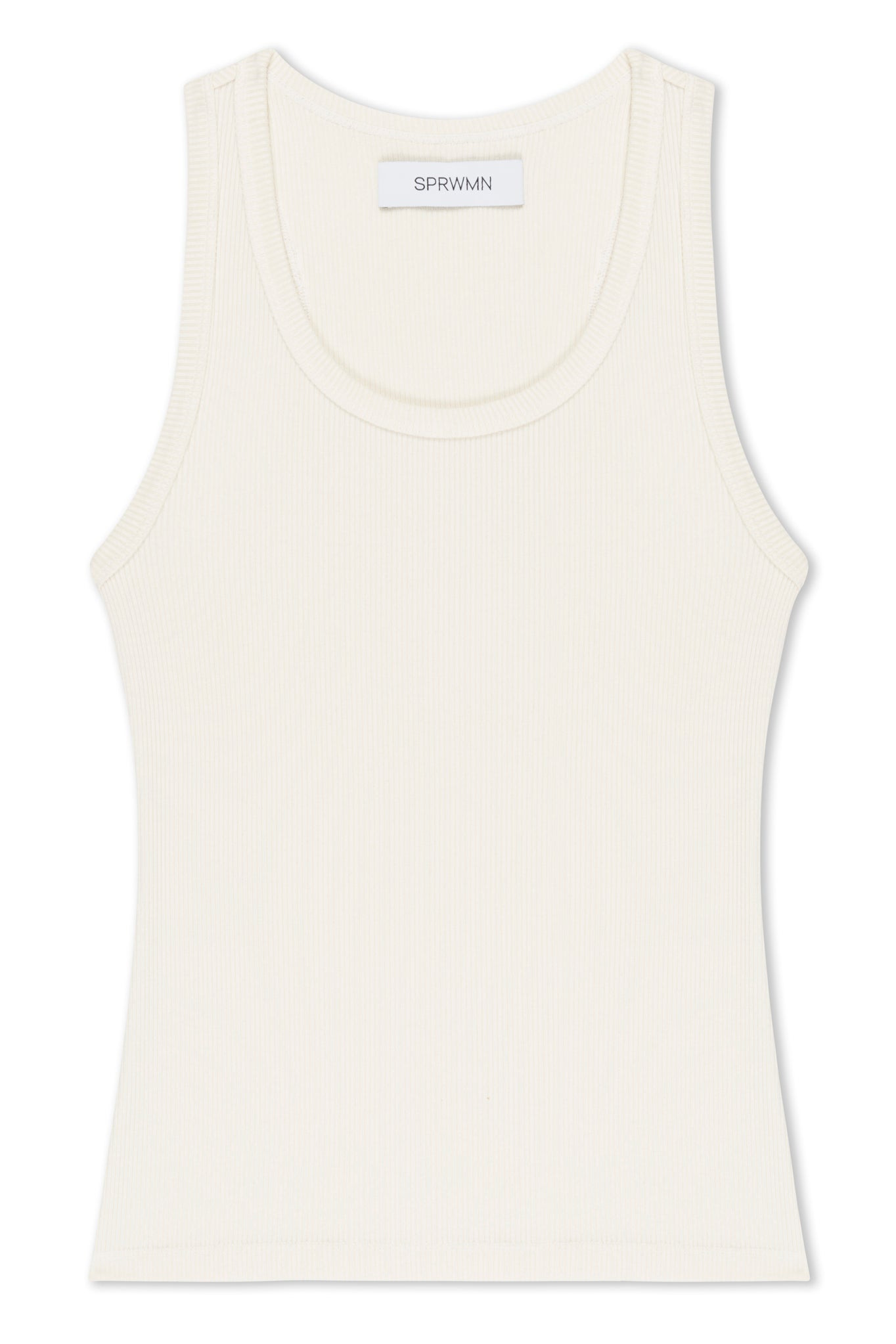 CREME RIB FITTED SCOOPED TANK - 5