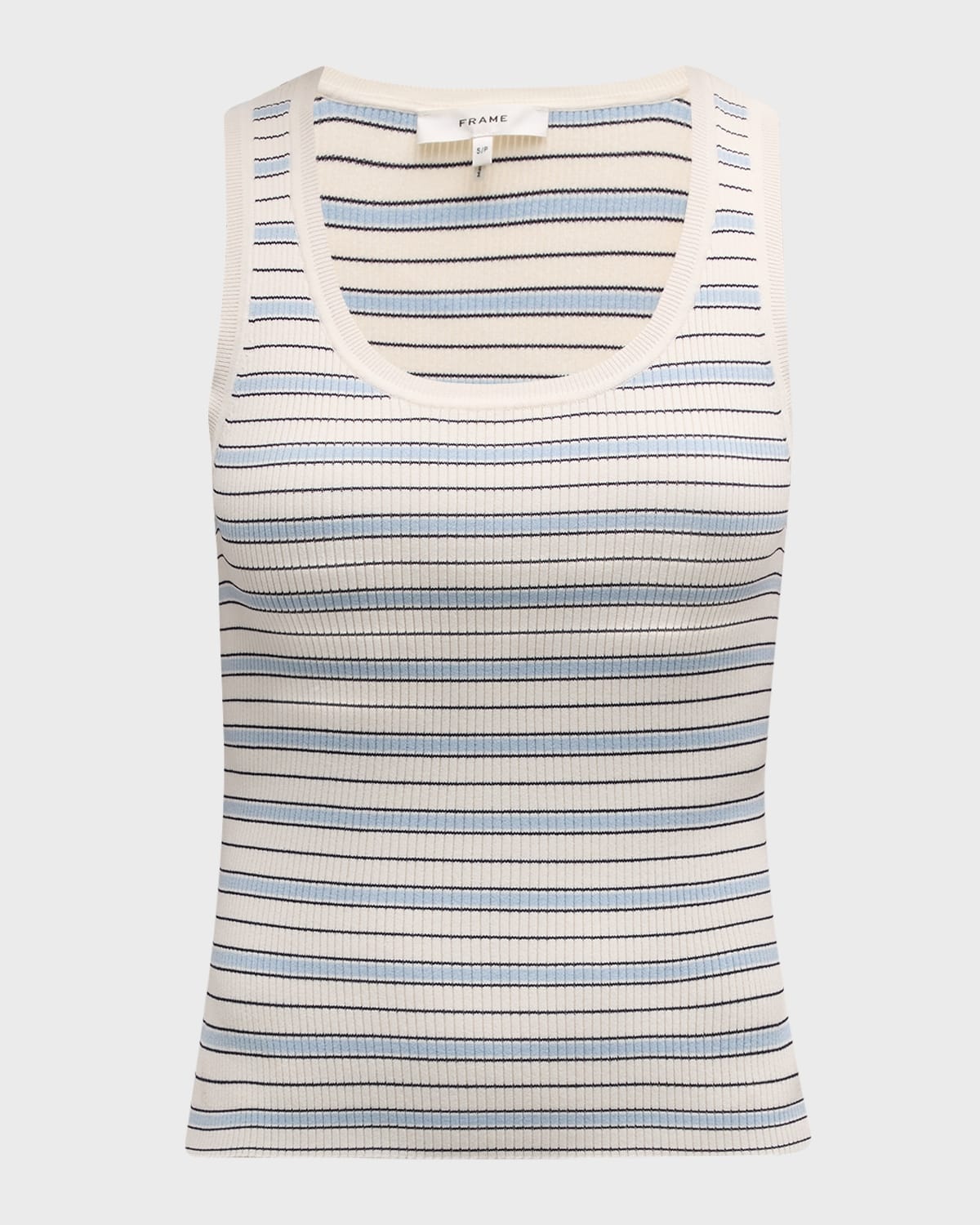 Striped Sweater Tank Top - 1