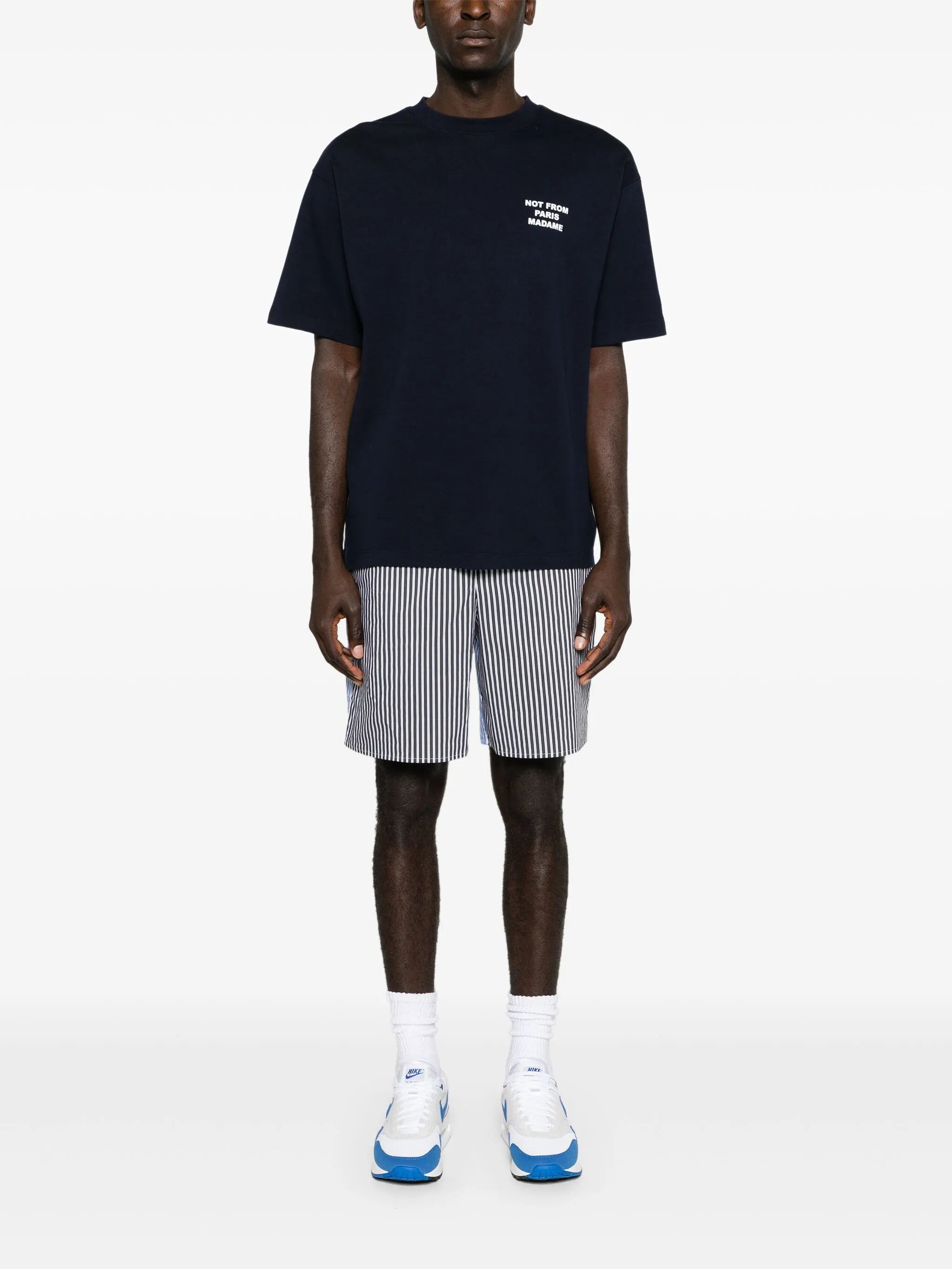 Drole De Monsieur Slogan-print Cotton T-shirt - 5