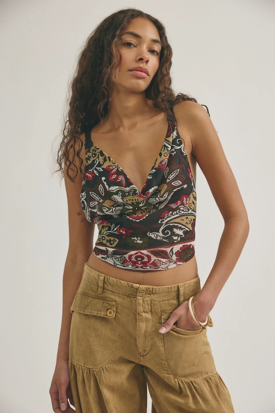 Laila Cowl-Neck Top - 1