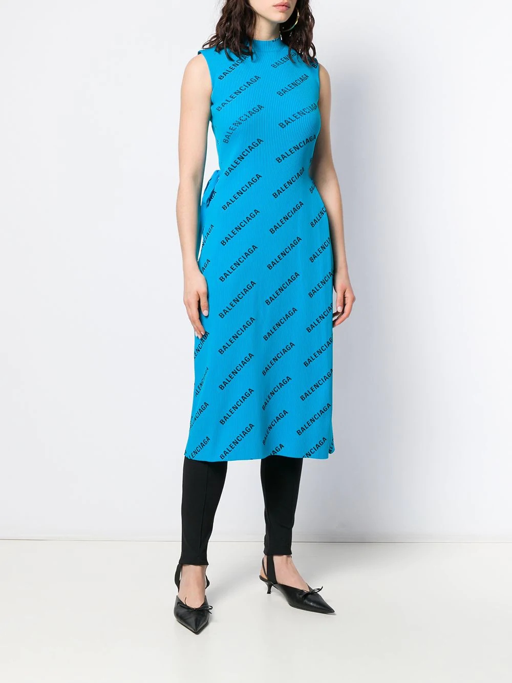 allover logo wrap dress - 3