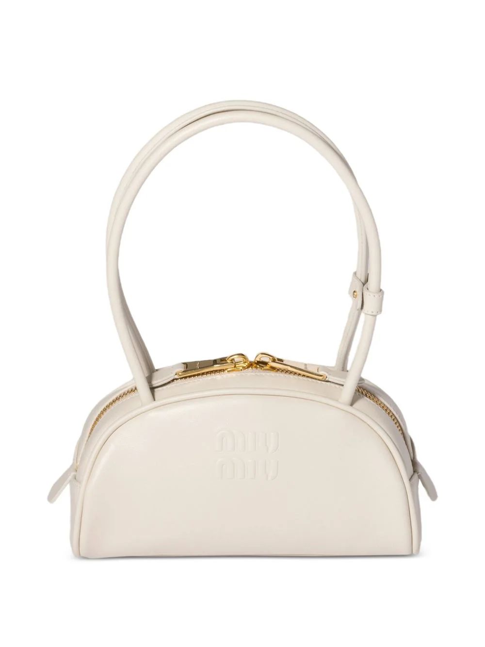 Beau embossed-logo shoulder bag - 1