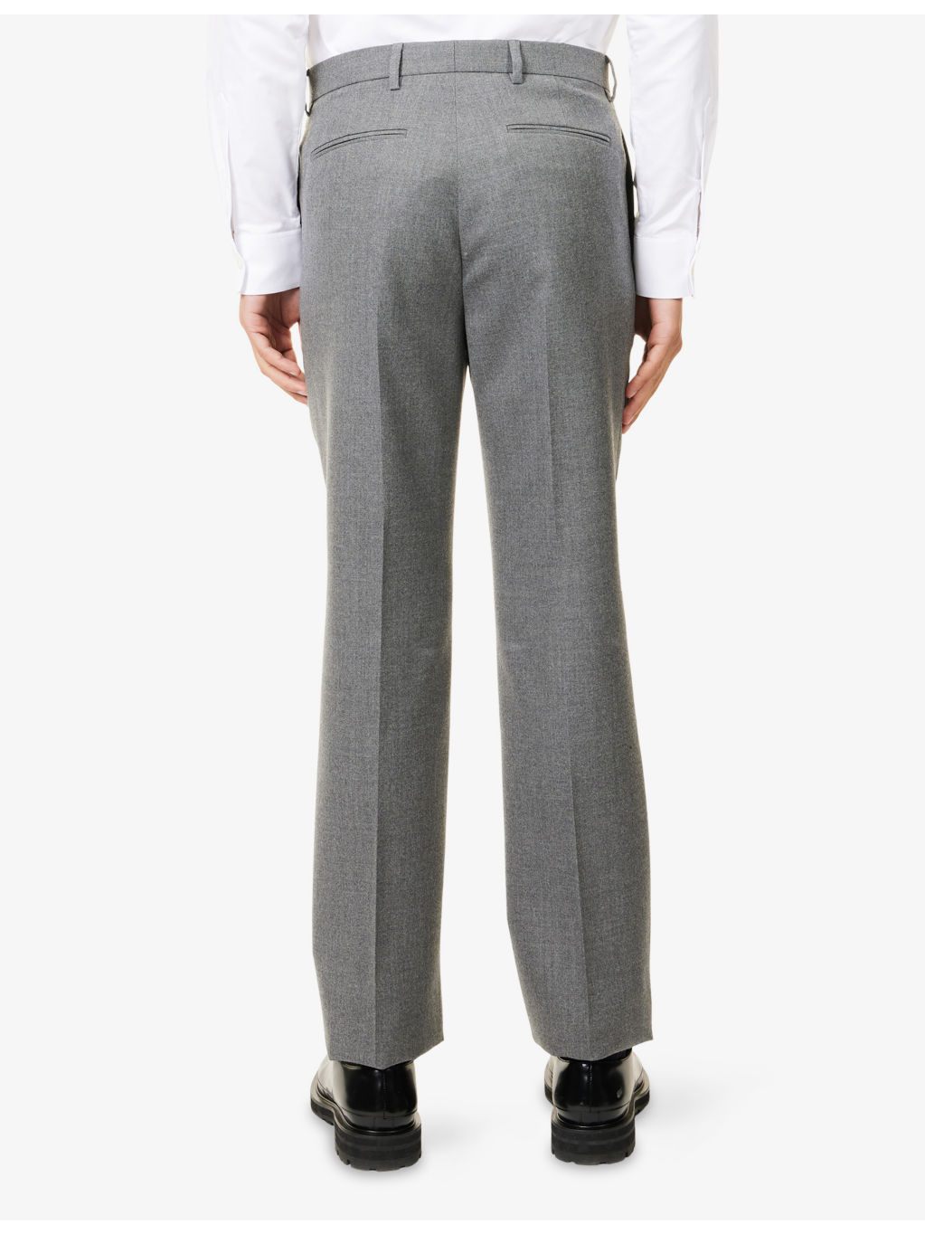 Classic-Fit Tailored Wool Trousers - 4