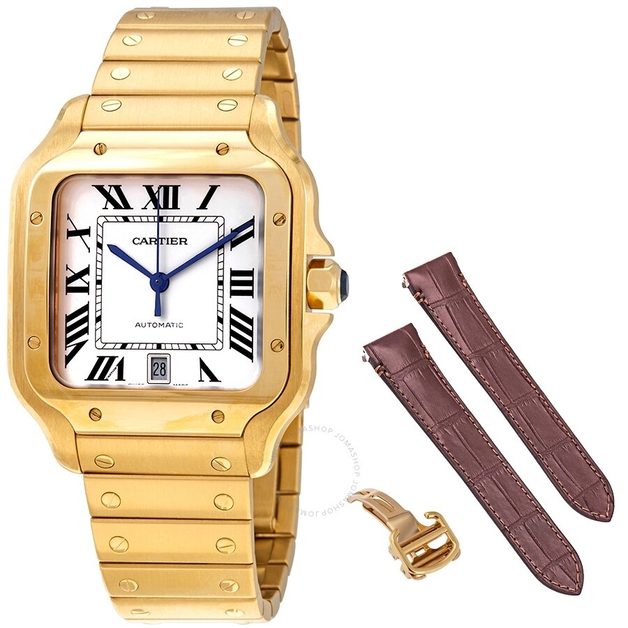 Cartier Santos de Cartier 18kt Yellow Gold Men's Large Watch WGSA0009 - 1