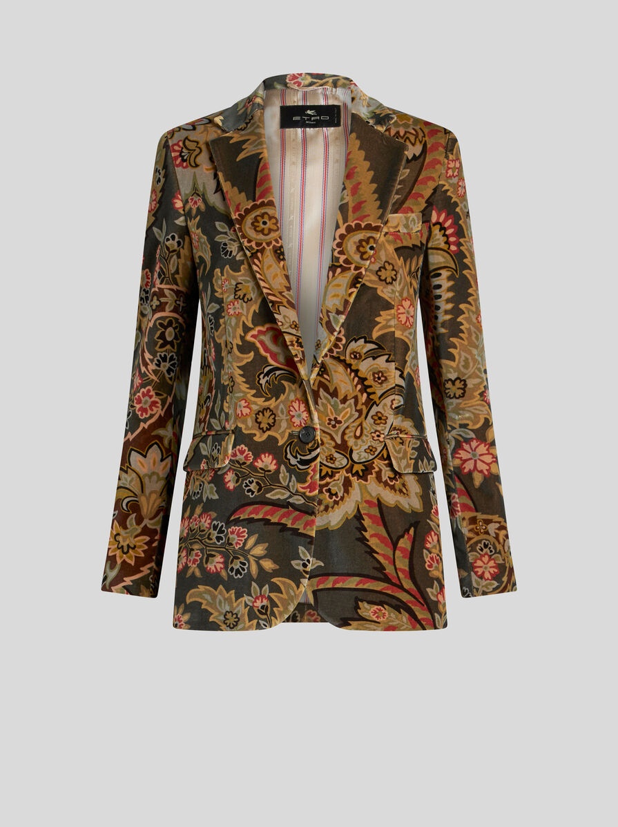 PRINTED VELVET JACKET - 1