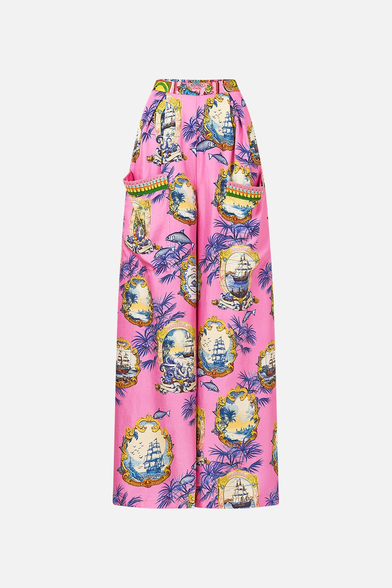 WIDE LEG TROUSER WITH FRONT POCKETS - 1