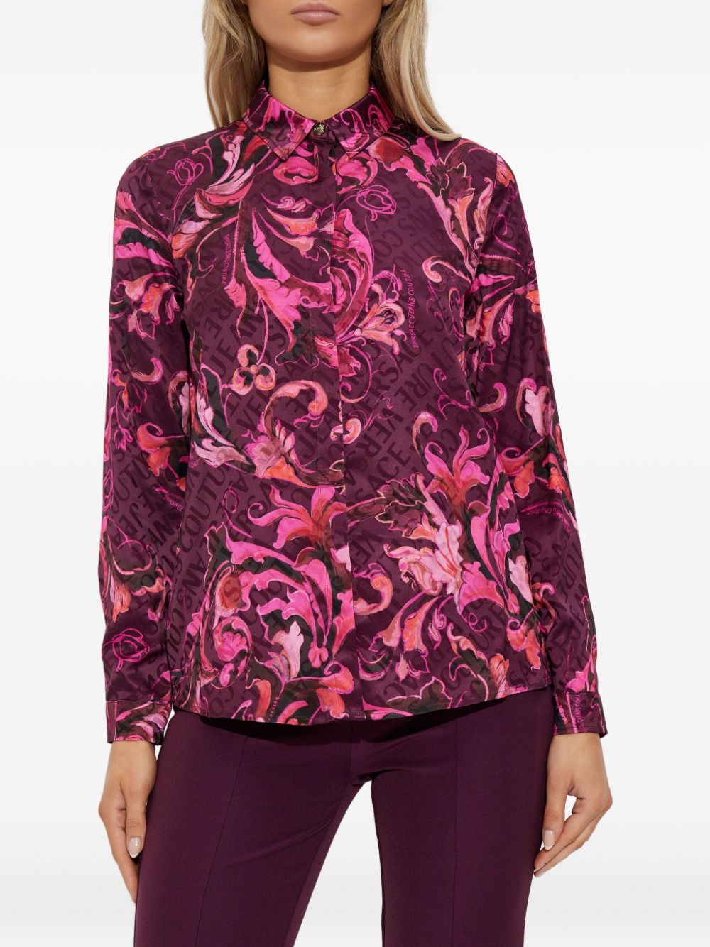 baroque-print long-sleeve shirt - 3