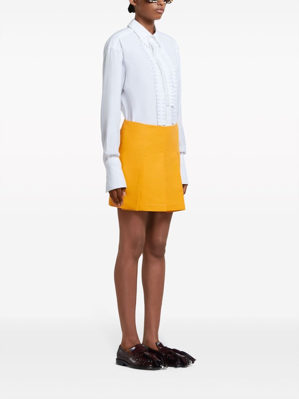 pleated cotton miniskirt - 3