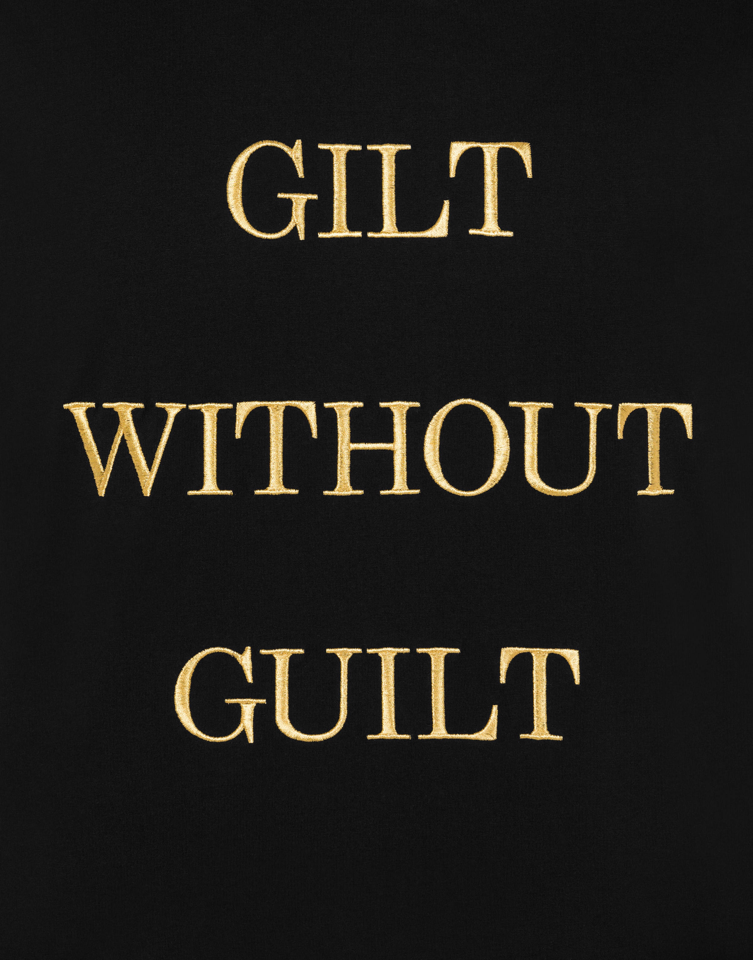 【送料&関税込】Moschino guilt Without Guilt T-shirt Moschino GILT WITHOUT GUILT JERSEY T-SHIRT | REVERSIBLE