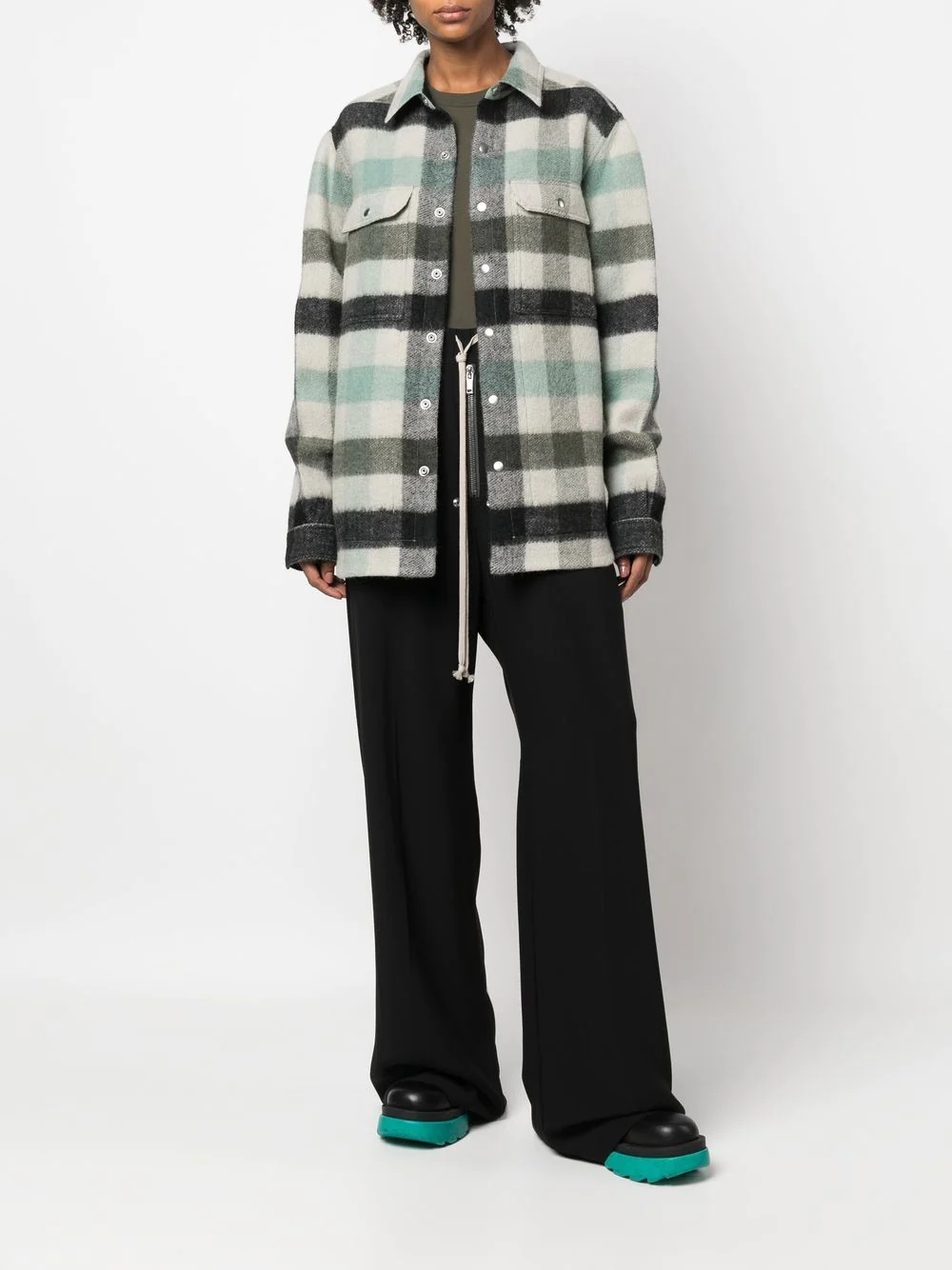 checked  oversize overshirt - 2