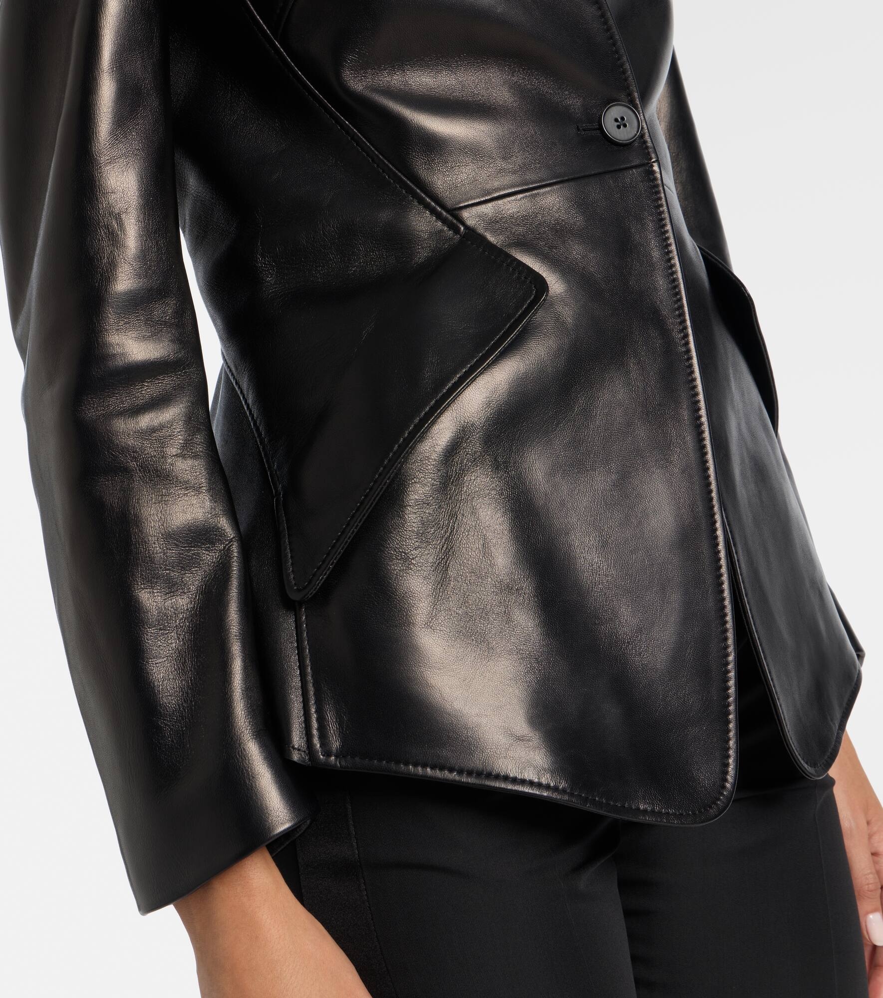 Leather blazer - 5