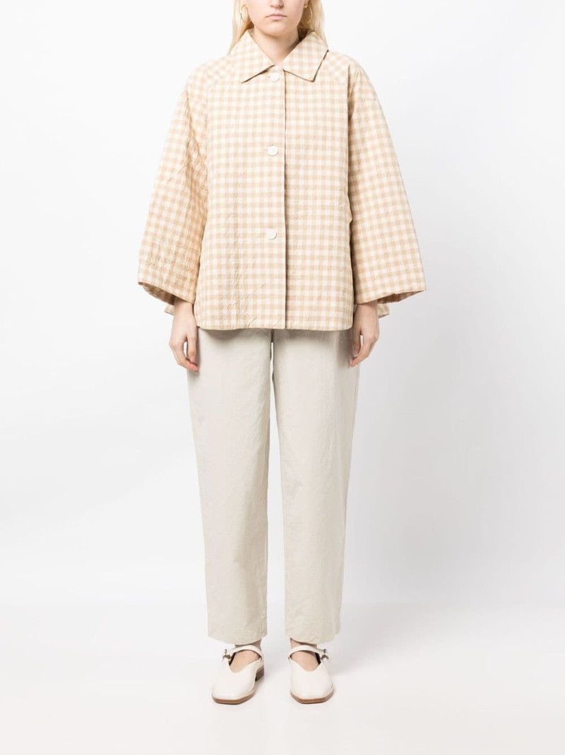 CASEY/CASEY Dries gingham-check shirt jacket outlook