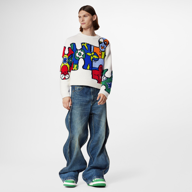 Louis Vuitton Washed Wavy Denim Pants outlook