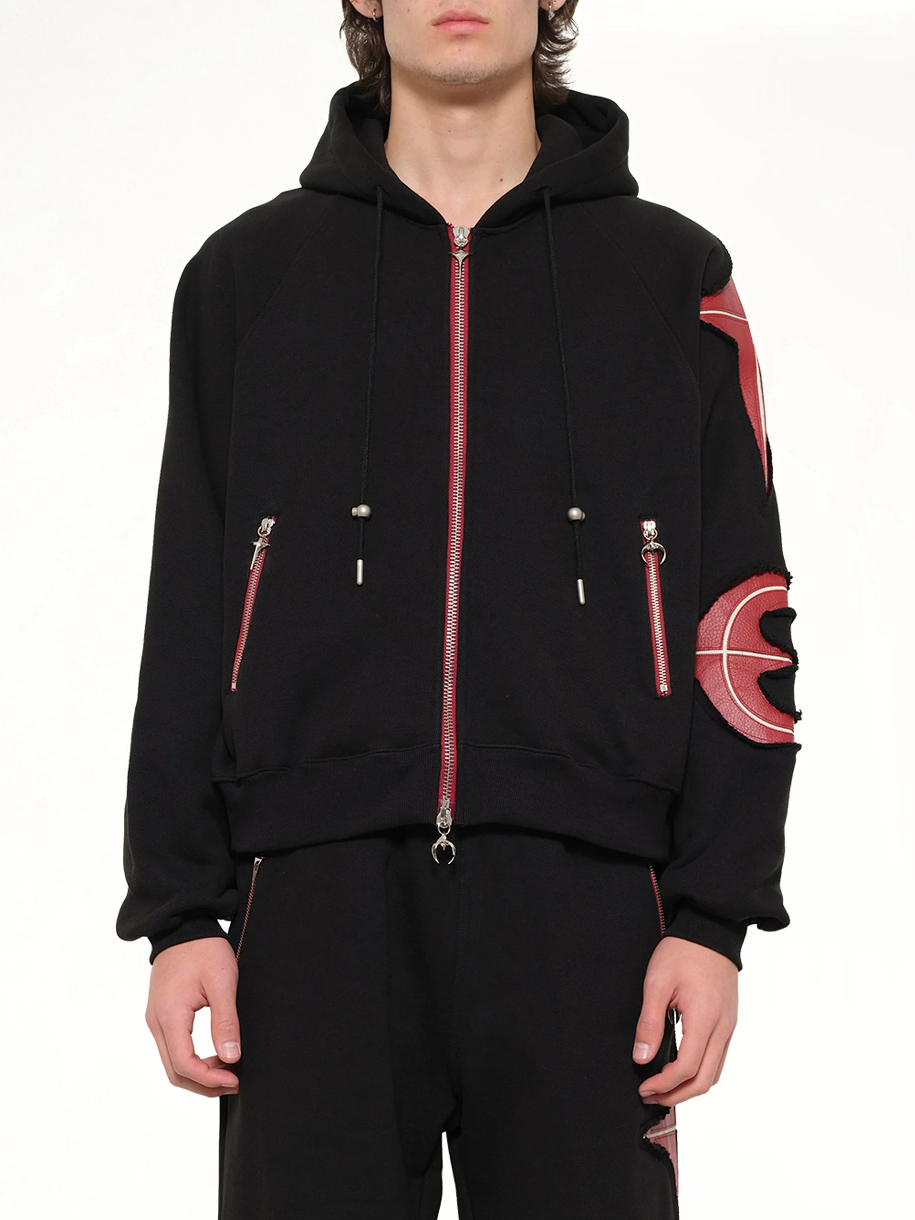 New Rock Zip-Up Hoodie in Black - 1