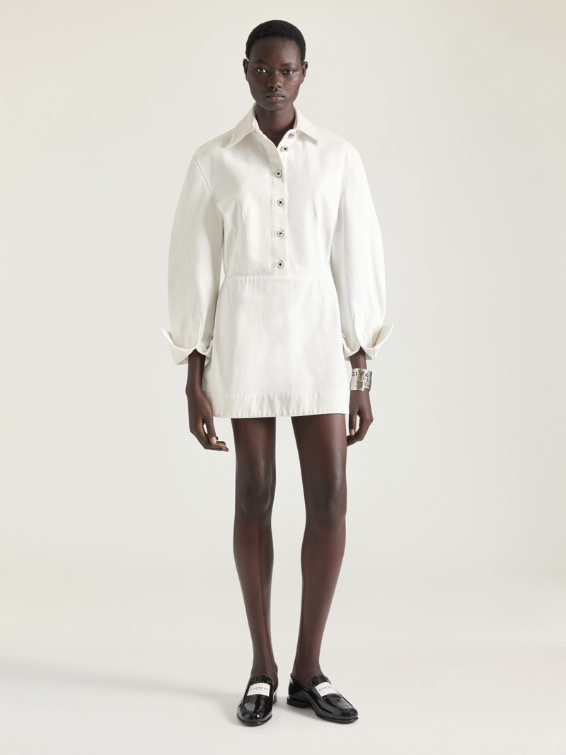 Givenchy COCOON MINI DRESS IN WHITE DENIM outlook