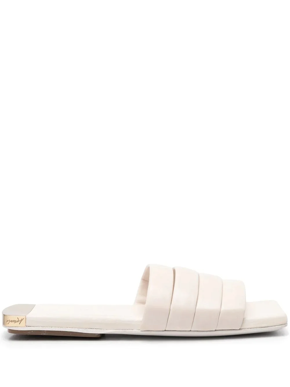 strappy flat leather sandals - 1