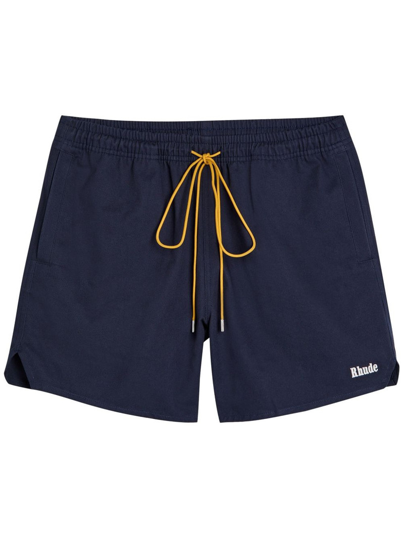 Rhude logo-print deck shorts outlook