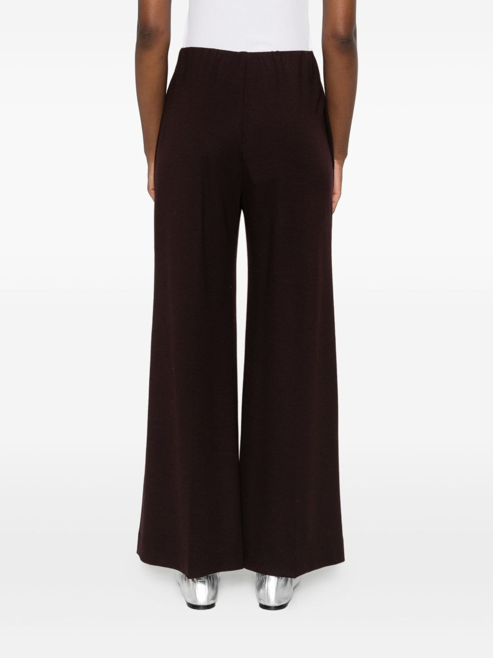 wide-leg wool trousers - 4