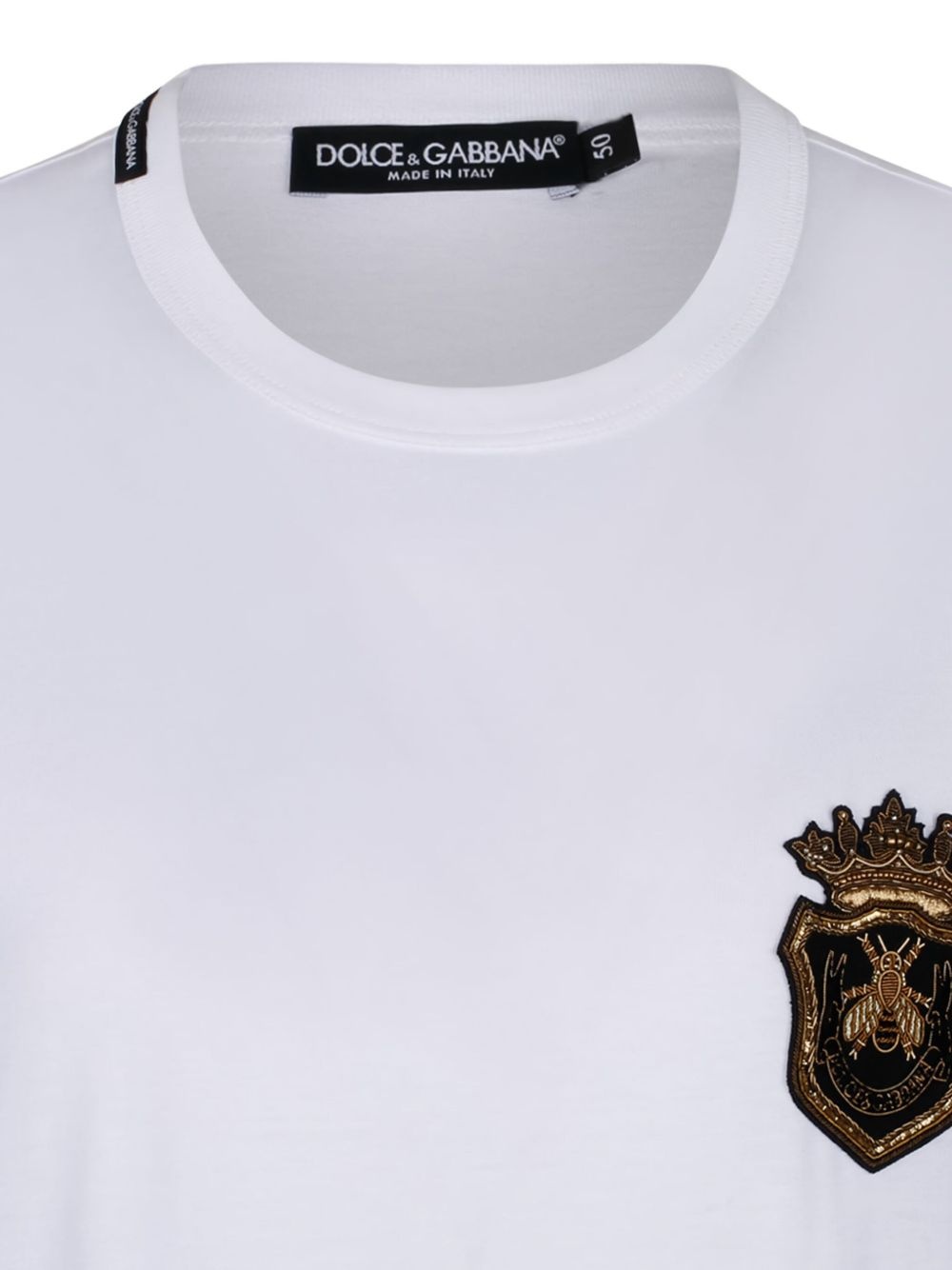 crest-appliqué T-shirt - 4