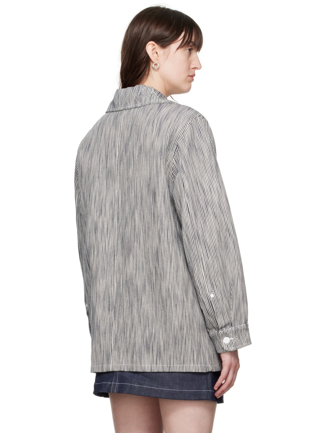Navy & White Katie Holmes Edition Emma Jacket - 3
