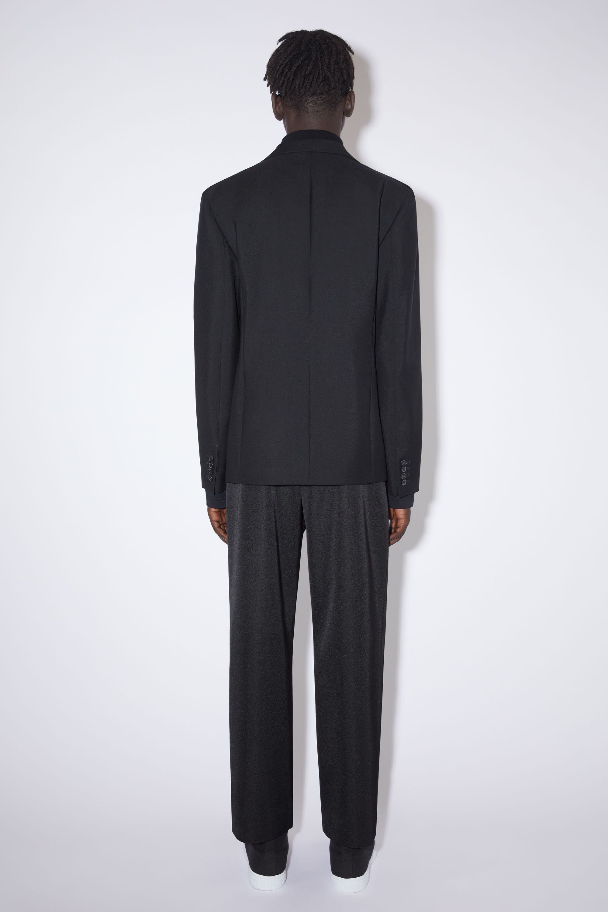 Regular fit suit jacket - Black - 3